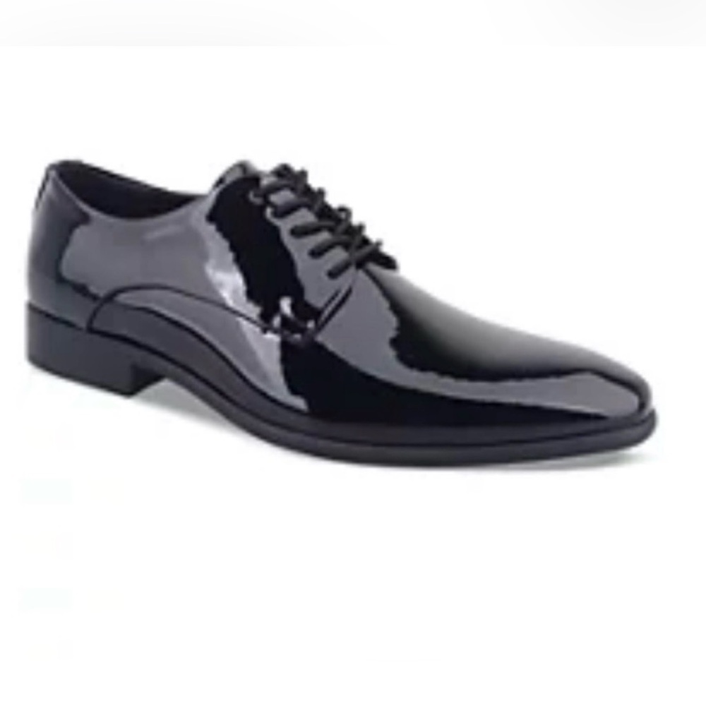 Alfani Men’s Black Patent Leather Walkerr Formal Dress Shoes 10 NIB!